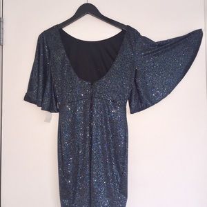 Glittery navy blue dress